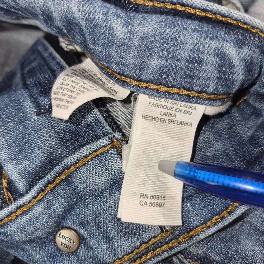Lucky Brand 410nAthletic Slim Men's Slightly Distressed Denim Jeans 32 x 30